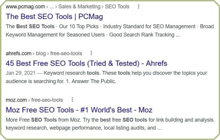 SEO Organic Results